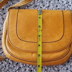 BOHO crossbody mustard yellow leather bag